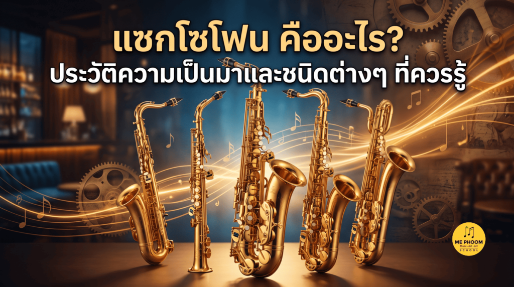 ภาพปกบทความ แซกโซโฟน คืออะไร อธิบายประวัติความเป็นมาและชนิดต่างๆ ของเครื่องดนตรีแซกโซโฟน